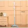Wooden Children Clothes Hanger with 5 Hooks Pencil Shape Coat Rack Floor Standing Clothes Rack Folding Shelf for Kids 133cm Random Color