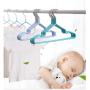 10pcs Random Color Children Baby Clothes Hanger Clothes Drying Rack Non-Slip Metal Shirt Hook Hangers Coat Hanger Clothes Accessories Rack