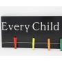 Every Child is an Artist Sign, Pablo Picasso Quote Kids Artwork Display Hanger, Children Room Art Hanging Holder Wood Sign, Kids Decor Gift