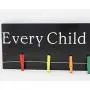 Every Child is an Artist Sign, Pablo Picasso Quote Kids Artwork Display Hanger, Children Room Art Hanging Holder Wood Sign, Kids Decor Gift