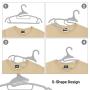 SONGMICS Plastic Hangers, Set of 50, Space-Saving Clothes Hangers, Non-Slip, for Jackets, Shirts, Dresses, Scarves, Gray UCRP42G50 SONGMICS Plastic Hangers, Set of 50, Space-Saving Clothes Hangers, Non-Slip, for Jackets, Shirts, Dresses, Scarves, Gray UCRP42G50