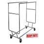 Only Garment Racks Commercial Grade Double Rail Rolling Clothing Rack, Heavy Duty - Designed with Solid &quotOne Piece" Top Rails and Base. Heavy Gauge Steel Construction, Rack Weighs 39 Lbs.