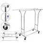 Cypress Shop Rolling Double Clothing Rail Rack Bar Commercial Grade Steel Garment Laundry Clothes Hanger Holder Adjustable Hanging Indoor Outdoor Coat Hanging Dryer Drying Cart Home Furniture Cypress Shop Rolling Double Clothing Rail Rack Bar Commercial Grade Steel Garment Laundry Clothes Hanger Holder Adjustable Hanging Indoor Outdoor Coat Hanging Dryer Drying Cart Home Furniture