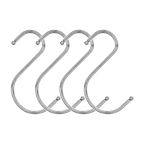 SumDirect 10pcs Silver S Hooks S Shaped Hanging Hooks S Hangers for Kitchen Office Bathroom Garden and Closet