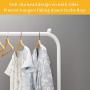 UDEAR Garment Rack Freestanding Hanger Double Pole Multi-Functional Bedroom Clothing Rack, White UDEAR Garment Rack Freestanding Hanger Double Pole Multi-Functional Bedroom Clothing Rack, White