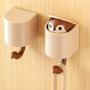 TOPBATHY Wall Mounted Hook Adorable Squirrel Hanging Hook Punch Free Adhesive Decorative Hanger for Home Bedroom Dormitory Cloth Hat Towel Holder (Coffee)