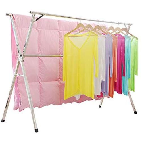 Clothes Drying Rack for Laundry Free Installed Space Saving Folding Hanger Rack Heavy Duty Stainless Steel