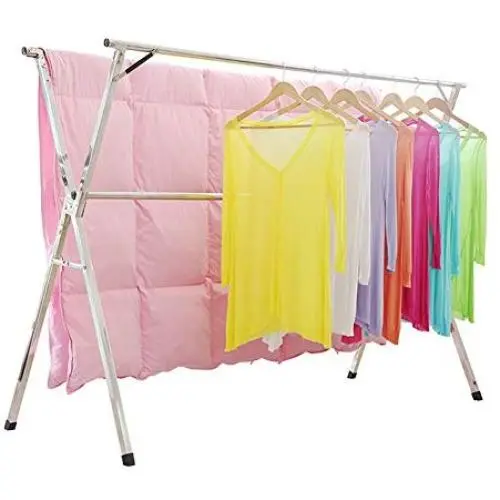 Clothes Drying Rack for Laundry Free Installed Space Saving Folding Hanger Rack Heavy Duty Stainless Steel Clothes Drying Rack for Laundry Free Installed Space Saving Folding Hanger Rack Heavy Duty Stainless Steel