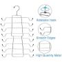 Ideal Life Tank Top Hangers Metal Folding Space Saving Hangers Closet Organizer for Tank Tops, Cami, Bras, Bathing Suits, Swimwear，Belts, Ties 2pack