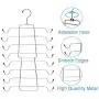 Ideal Life Tank Top Hangers Metal Folding Space Saving Hangers Closet Organizer for Tank Tops, Cami, Bras, Bathing Suits, Swimwear，Belts, Ties 2pack