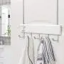 Over The Door Storage Rack, Heavy-Duty Organizer Hooks Hanger for Clothes, Coats, Hats, Towel, Bag, Robe (White) Over The Door Storage Rack, Heavy-Duty Organizer Hooks Hanger for Clothes, Coats, Hats, Towel, Bag, Robe (White)