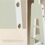 ZEMIN Floor Standing Coat Rack Clothes Hat Stand Hanger Hooks Movable Wheels Shoes Wood Stable Durable, 800x330x1660MM (Color : White)