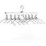 Multi-Functional Collapsible Hanger，Non-slip folding hanger，360°Rotating Space Saving Clothing Storage for Home/Travel/Camping, Clothes Hanger Organizer Rack for Adult Kids Shirt/Sweater/Suit Pants.