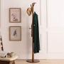 ZIHAOC Wooden Coat Rack, Corridor Entrance Style Clothes Rack, Hall Hangers, 10 Hooks, Modern Style, Solid and Stable, Super Easy to Assemble,B