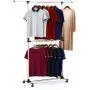 SUNPACE Garment Rack Rolling Metal Free Standing Clothes Rack Stand Portable Hanging for Clothes,Jacket,Shirt,Long Dress