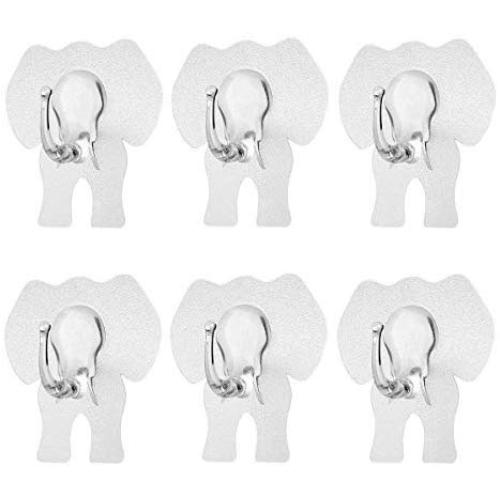 WINOMO 6pcs Adhesive Wall Hooks, Cute Elephant Bath Hooks Home Kitchen Towel Hooks Hanger(Transparent) WINOMO 6pcs Adhesive Wall Hooks, Cute Elephant Bath Hooks Home Kitchen Towel Hooks Hanger(Transparent)
