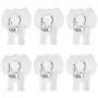 WINOMO 6pcs Adhesive Wall Hooks, Cute Elephant Bath Hooks Home Kitchen Towel Hooks Hanger(Transparent)