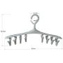 SUOWO Plastic Baby Hangers Coat Clothes Clip and Drip Laundry Swivel Hanger with 8 Clips Non Slip Space Saving for Drying Organizer Kids Infant Diapers Socks Adult Lingerie Pant 3 Pack (Graygreen)