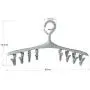 SUOWO Plastic Baby Hangers Coat Clothes Clip and Drip Laundry Swivel Hanger with 8 Clips Non Slip Space Saving for Drying Organizer Kids Infant Diapers Socks Adult Lingerie Pant 3 Pack (Graygreen)