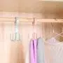 KYCPTNFJ 5 pcs Plastic Home Storage Organization Bedroom Hanger Clothes Hanging Rack Holder for Bags Towel