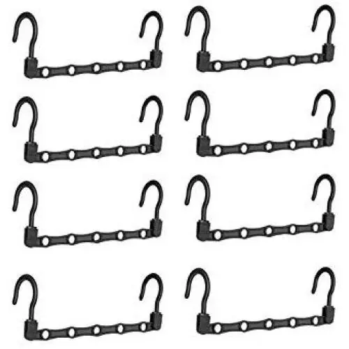 10pcs Space Saver Wonder Magic Clothes Hanger Rack Clothing Hook Organizer Black 10pcs Space Saver Wonder Magic Clothes Hanger Rack Clothing Hook Organizer Black