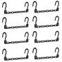 10pcs Space Saver Wonder Magic Clothes Hanger Rack Clothing Hook Organizer Black