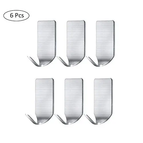 OSAYES 6Pcs Self Adhesive Hooks Wall Hooks Waterproof Stainless Steel Stick Holder Organizador Organizer Rack Hanger Towel OSAYES 6Pcs Self Adhesive Hooks Wall Hooks Waterproof Stainless Steel Stick Holder Organizador Organizer Rack Hanger Towel