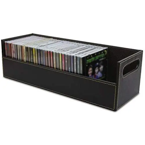 Stock Your Home CD Storage Boxes with Powerful Magnetic Opening - CD Tray Holds 40 CD Cases for Media Shelf Storage and Organization Stock Your Home CD Storage Boxes with Powerful Magnetic Opening - CD Tray Holds 40 CD Cases for Media Shelf Storage and Organization