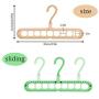 EKKONG 4 Pack Space Saving Hangers, Magic Clothes Hanger, Multi Functional Closet Wardrobe Hanger, Rotate Anti-Skid Hangers, Sturdy Plastic (Beige+Pink+Blue+ Green)