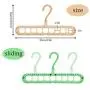 EKKONG 4 Pack Space Saving Hangers, Magic Clothes Hanger, Multi Functional Closet Wardrobe Hanger, Rotate Anti-Skid Hangers, Sturdy Plastic (Beige+Pink+Blue+ Green)