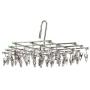 underwear drying rack Multi-function Clothes hanger Stainless steel Originality Socks clip 35 Windproof clamp ( WJY )