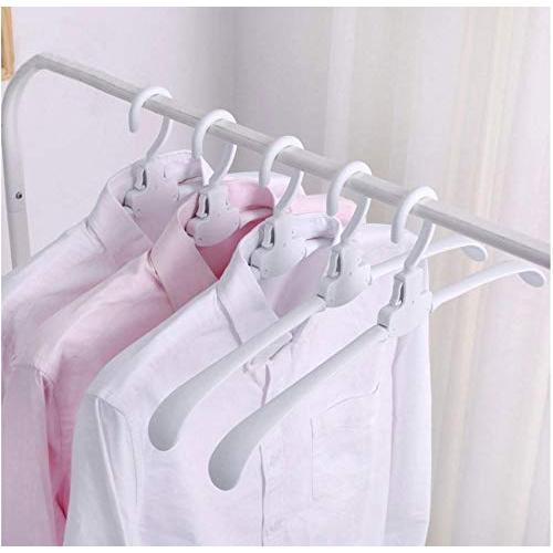 10pcs Creativity Magic Clothes Hanger Stand Broad Shoulders Plastic Fold