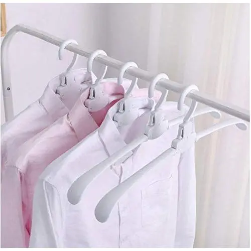 10pcs Creativity Magic Clothes Hanger Stand Broad Shoulders Plastic Fold 10pcs Creativity Magic Clothes Hanger Stand Broad Shoulders Plastic Fold