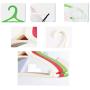 SAASNY Plastic Hangers,6 Green 41.5cm Plastic All Purpose Clothes Garment Coat Hangers Space Saving with Non-Slip Trouser Bar,Ideal for Home and Shops - Space Saving Solution