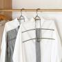 HJYPYJ Magic Hanger,Layered Storage Magical Hangers,Durable Stainless Steel Hanger,Space-Saving Organizer Hangers, Do Not Scratch Clothing/Gray / 1Pcs