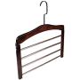 JUMERY-Heavy Duty Clothing Hangers, 4-Layer Wooden Pant Hangers, Non Slip Wood Hangers Clothes Hangers Closet Space Saving, Heavy Duty Coat Hanger Huggable Baby Hangers