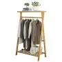 ZHHL Wooden Coat Rack,Coat Hangers Bamboo Bedroom Mobile Hanger Multifunction Hanging Clothes Rack [4 Size Optional] (Size : 100CM)