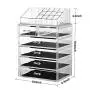 Makeup Organizer Acrylic Cosmetic with 6 Storage Drawers and Jewelry Display Boxes One-pieces Makeup Organizer Acrylic Cosmetic with 6 Storage Drawers and Jewelry Display Boxes One-pieces