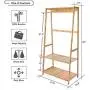 Ufine Bamboo Clothing Garment Rack Heavy Duty Coat Hanging Rack with 6 Hooks, 3 Tier Storage Shelves for Clothes Shoes Hats, in Entryway, Bedroom, Living Room, Guest Room, Apartment and Dorm Ufine Bamboo Clothing Garment Rack Heavy Duty Coat Hanging Rack with 6 Hooks, 3 Tier Storage Shelves for Clothes Shoes Hats, in Entryway, Bedroom, Living Room, Guest Room, Apartment and Dorm