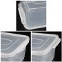 Obston 9 Quart Clear Storage Containers, Plastic Latching Box, 6 Packs