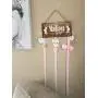 Hair Bow Holder with Hooks, Headband Holder, Personalized Hair Bow Holder, Baby Shower Gift, Flowers, Pink, Elegant, Hanger Full Name Hair Bow Holder with Hooks, Headband Holder, Personalized Hair Bow Holder, Baby Shower Gift, Flowers, Pink, Elegant, Hanger Full Name