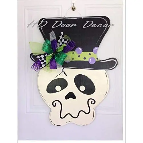 Halloween door hanger Skeleton wreath