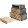 MyGift 3-Drawer Rustic Wood Office Storage Organizer