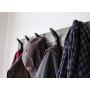 Vintage Rustic Coat Rack ?Authentic Barn Wood Hanger Rack for Towels, Clothes, Hats, Bags?Antique Door & Wall Mounted 5-Hook Rail (Railroad Spike Double Hook- 32&quotx5?&quotx 7/8", Gray)