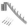 Sumnacon 12.6" Wall Mounted Clothes Hanger Rack, Stainless Steel Garment Hooks Swing Arm Holder, Space Saver Clothing Closet Rod Storage Organizer Laundry Room Bedrooms Bathrooms
