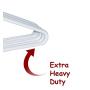 Heavy Duty White Plastic Tubular Hangers, Adult Size, Set of 24 Made in The USA (Super Heavy Duty)