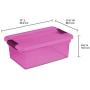 Sterilite ClearView Latch 15 Qt Plastic Storage Container Box, Purple (12 Pack)