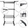 ZQKJLH 3 Layers Portable Practical Clothes Dryer Drying Rack Cloth Hanger Storage Grey Foldable for Easy Storage ? Indoor and Outdoor Rust Proof ZQKJLH 3 Layers Portable Practical Clothes Dryer Drying Rack Cloth Hanger Storage Grey Foldable for Easy Storage ? Indoor and Outdoor Rust Proof