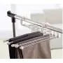 5pcs Random Color 5 in 1 Multi-Function Home Hanger Stainless Steel Plastic Clothes Hanger Rack