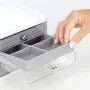 mDesign Plastic 3-Drawer Jewelry Organizer Boxes for Storage on Dresser, Vanity, Countertop - Holds Earrings, Bracelets, Necklaces, Bangles, Rings - White/Gray mDesign Plastic 3-Drawer Jewelry Organizer Boxes for Storage on Dresser, Vanity, Countertop - Holds Earrings, Bracelets, Necklaces, Bangles, Rings - White/Gray